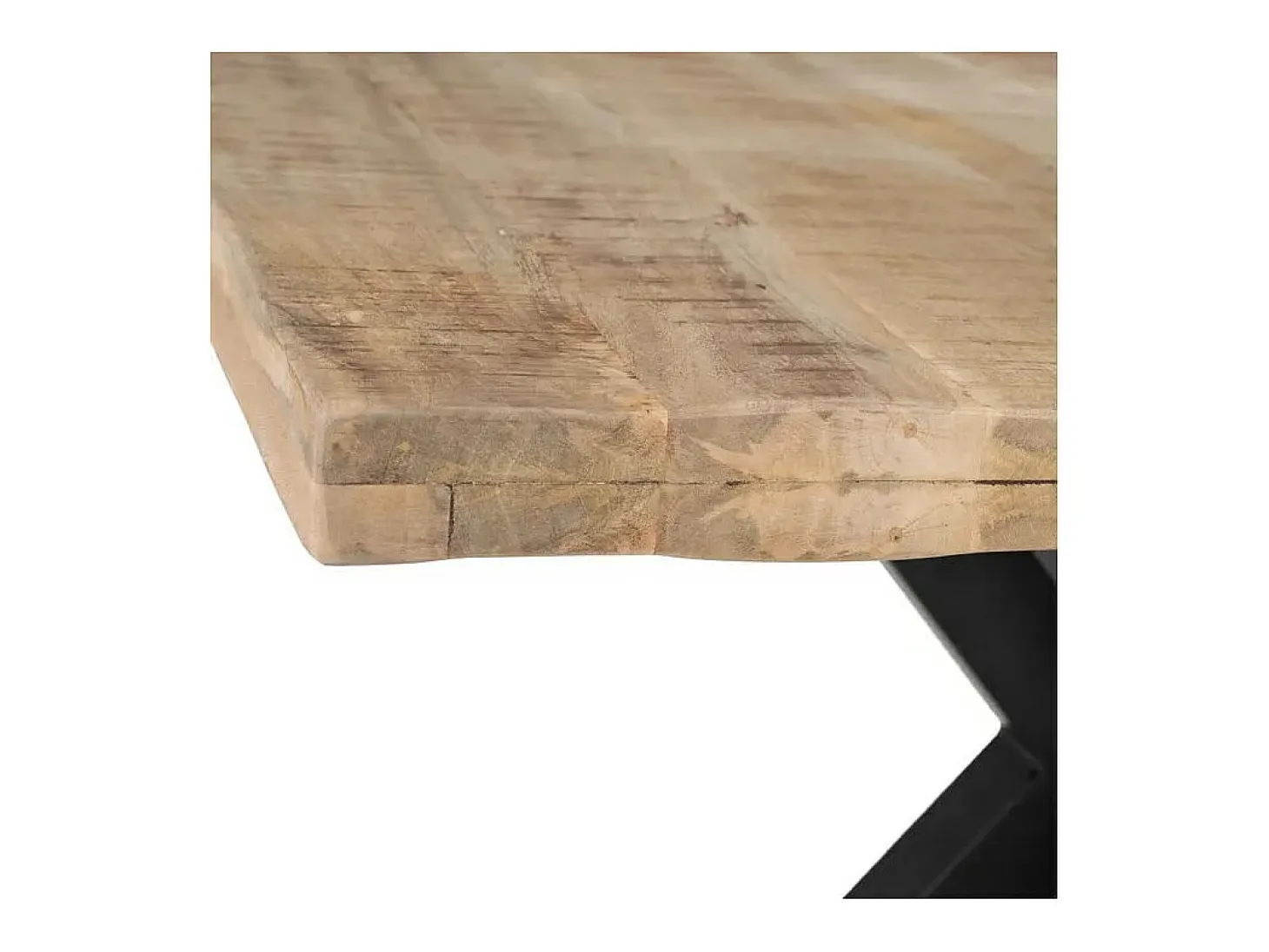 Mesa de comedor cuadrada de madera y metal 130cm Ernest