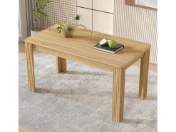 Mesa de comedor de cuatro patas estilo moderno color natural