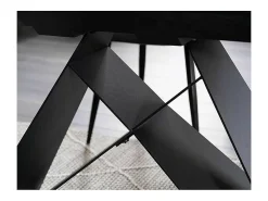 Mesa de comedor de diseño de mármol blanco y negro 120-160cm Holly SG