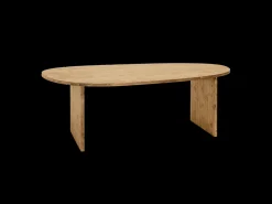 Mesa de comedor de forma orgánica de madera de abeto maciza Decowood en tono roble oscuro de 182,9x75cm - MUR - DECOWOOD