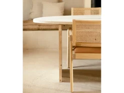 Mesa de comedor de forma orgánica de madera de abeto maciza Decowood en tono natural de 182,9x75cm - MUR - DECOWOOD