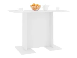 Mesa de comedor de madera contrachapada blanco 110x60x75 cm ES754738
