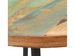 Mesa de comedor de madera maciza reciclada 80 cm