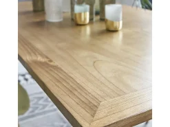 Mesa de comedor de madera mindy maciza para 8 personas
