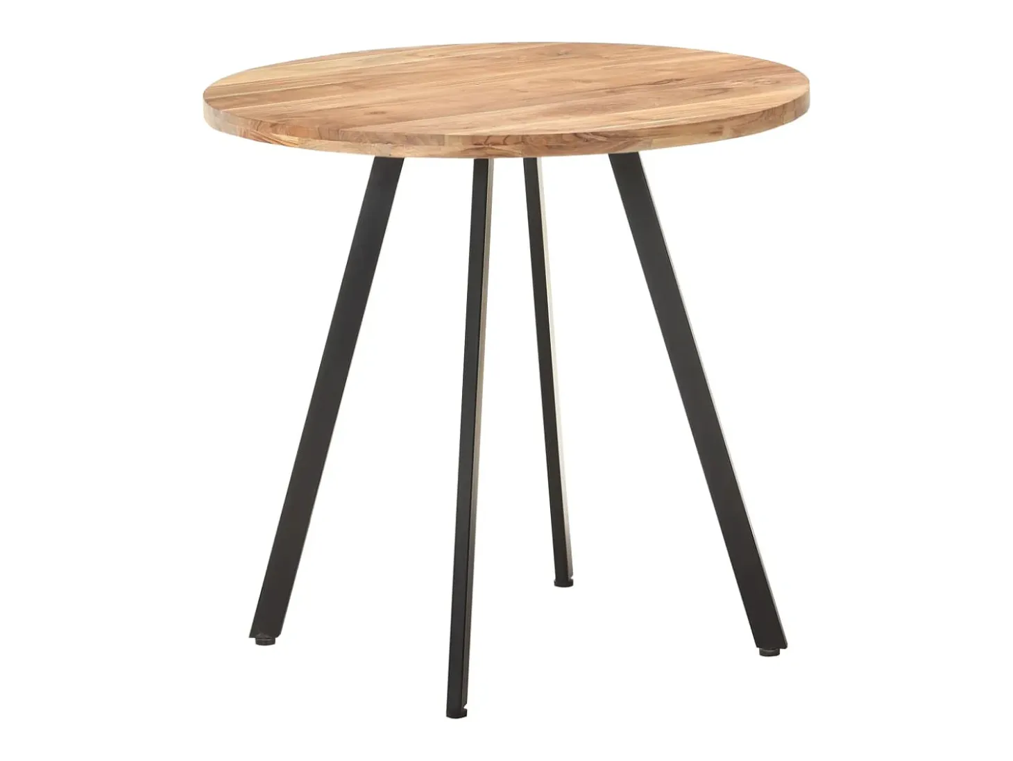 Mesa de comedor de madera maciza de acacia 80 cm