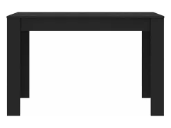 Mesa de comedor de madera contrachapada negro 120x60x76 cm