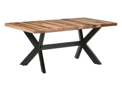 Mesa de comedor de madera acacia acabado miel 180x90x75 cm