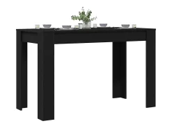Mesa de comedor de madera ingeniería roble negro 120x60x76 cm