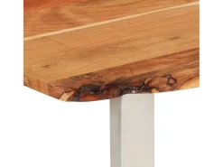Mesa de comedor de madera maciza de acacia 180x90x76 cm