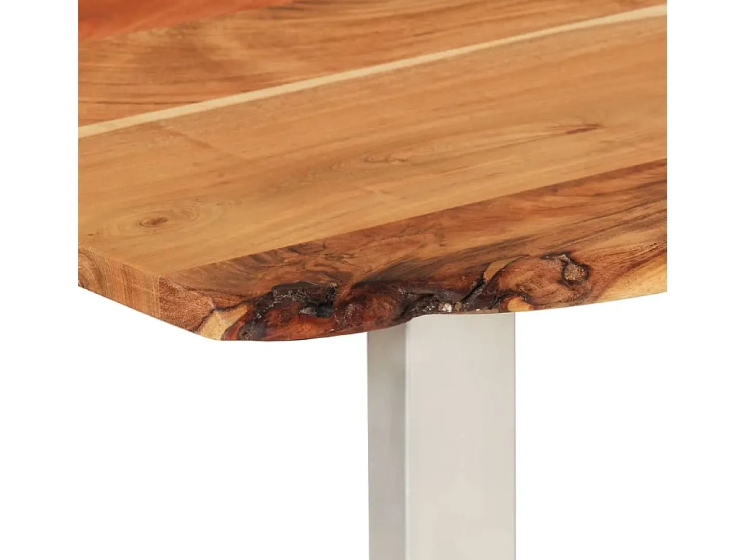 Mesa de comedor de madera maciza de acacia 180x90x76 cm