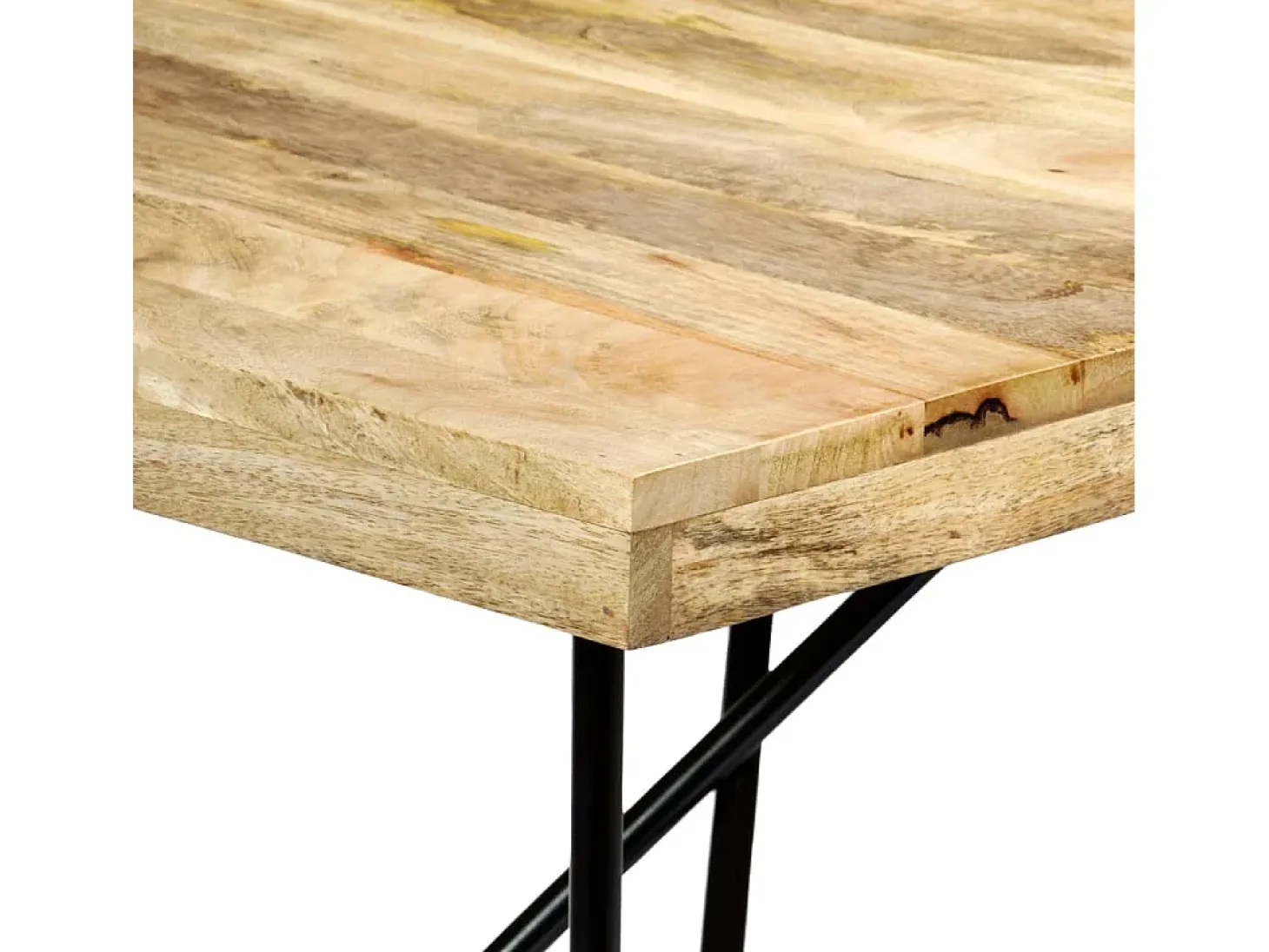 Mesa de comedor de madera maciza de mango 180x90x76 cm
