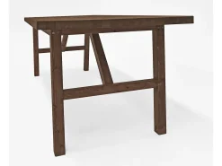 Mesa de comedor de madera maciza de abeto rectangular Decowood en tono nogal de 160x75cm - SIEP - DECOWOOD