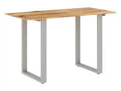Mesa de comedor de madera maciza de acacia 118x58x76 cm