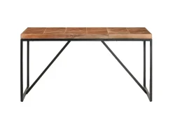 Mesa de comedor de madera maciza de mango y acacia 140x70x76 cm ES996884