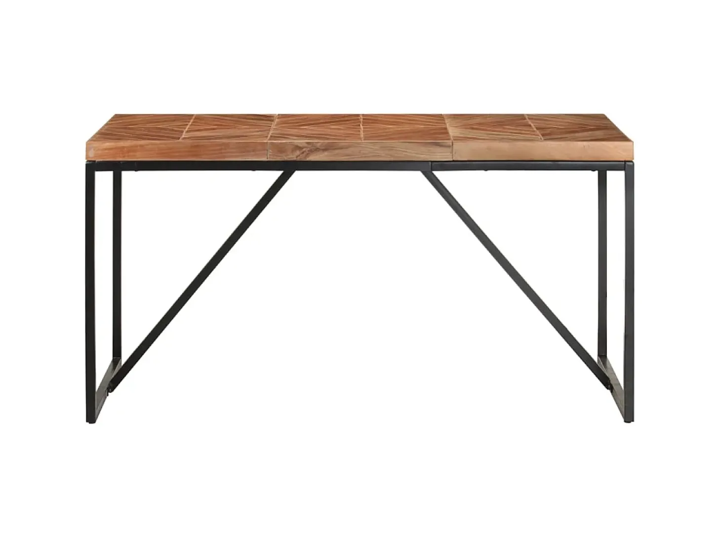 Mesa de comedor de madera maciza de mango y acacia 140x70x76 cm ES996884