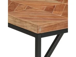 Mesa de comedor de madera maciza de mango y acacia 140x70x76 cm ES996884