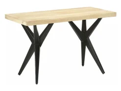 Mesa de comedor de madera maciza de mango 120x60x76 cm