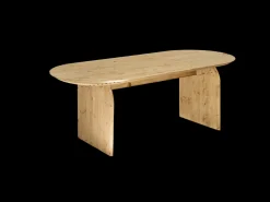 Mesa de comedor de madera de abeto ovalada Decowood en tono roble oscuro de 200x75,2cm - BLOOM - DECOWOOD