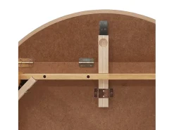 Mesa de comedor de madera maciza natural y caucho