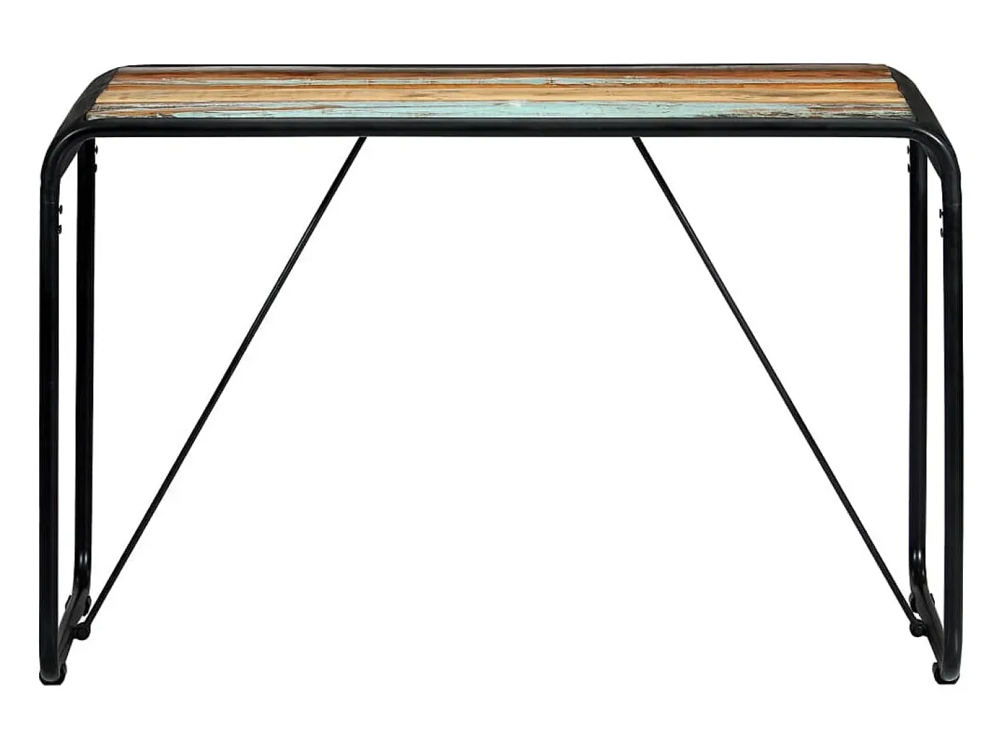 Mesa de comedor de madera maciza reciclada 118x60x76 cm