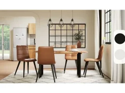 Mesa de comedor de madera maciza de acacia 140x70x76 cm