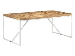 Mesa de comedor de madera maciza de acacia y mango 180x90x76 cm