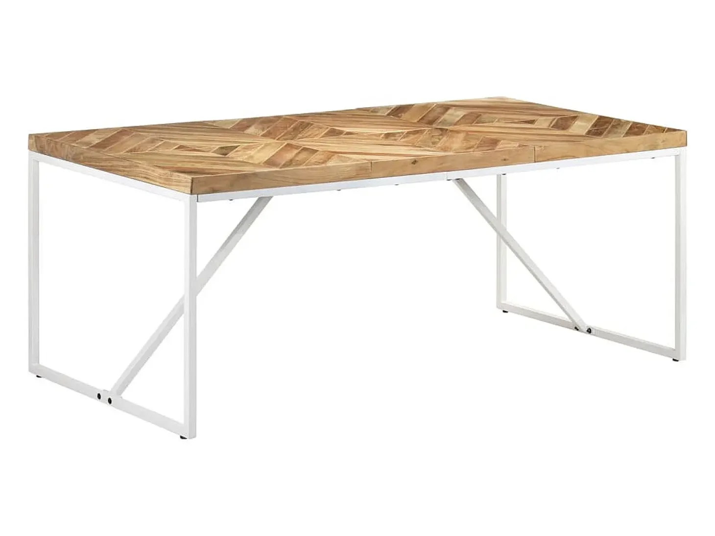 Mesa de comedor de madera maciza de acacia y mango 180x90x76 cm