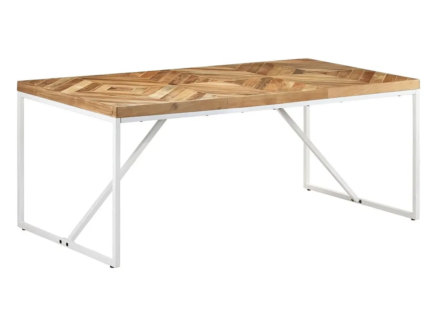 Mesa de comedor de madera maciza de acacia y mango 180x90x76 cm