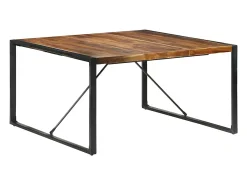 Mesa de comedor de madera maciza 140x140x75 cm