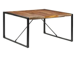 Mesa de comedor de madera maciza 140x140x75 cm