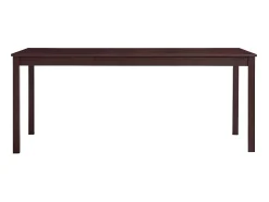 Mesa de comedor de madera de pino marrón oscuro 180x90x73 cm ES535401