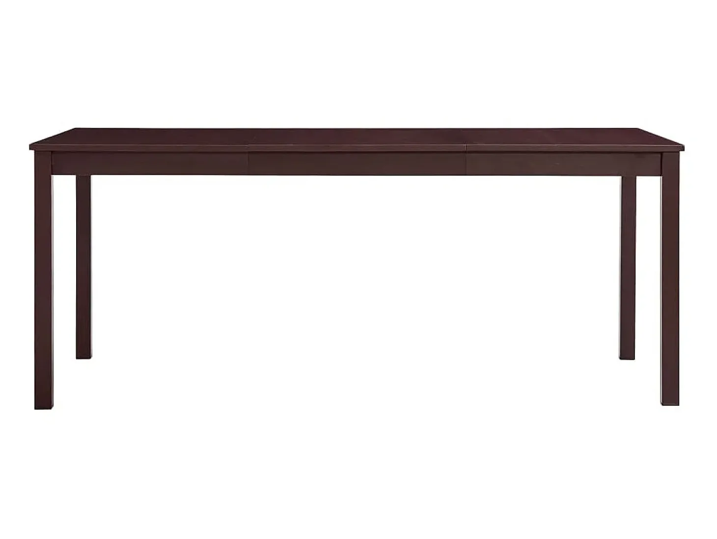 Mesa de comedor de madera de pino marrón oscuro 180x90x73 cm ES535401