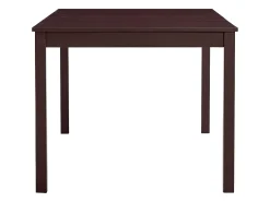 Mesa de comedor de madera de pino marrón oscuro 180x90x73 cm ES535401