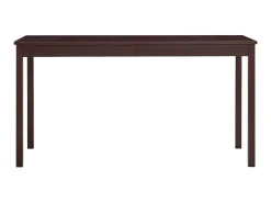 Mesa de comedor de madera de pino marrón oscuro 140x70x73 cm ES651766