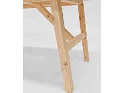 Mesa de comedor de madera maciza de abeto rectangular Decowood en tono blanco de 120x75cm - SIEP - DECOWOOD