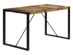 Mesa de comedor de madera maciza reciclada 140x70x75 cm ES109222