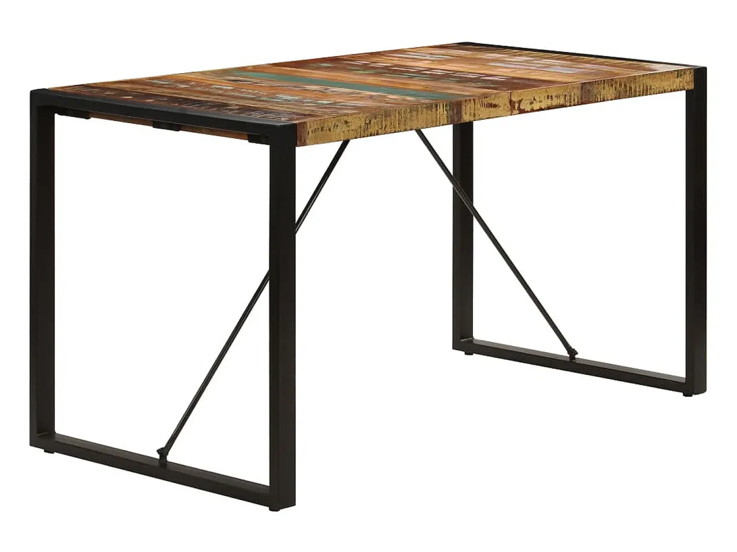 Mesa de comedor de madera maciza reciclada 140x70x75 cm ES109222