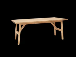 Mesa de comedor de madera maciza de abeto rectangular Decowood en tono blanco de 160x75cm - SIEP - DECOWOOD