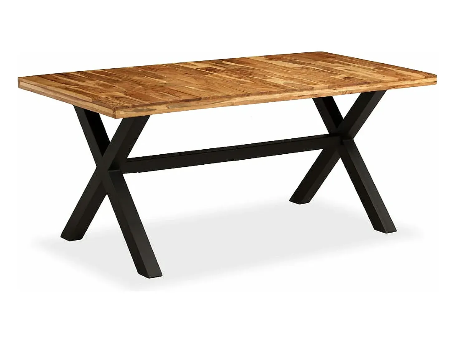 Mesa de comedor de madera maciza de acacia y mango 180x90x76 cm