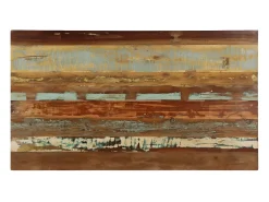 Mesa de comedor de madera maciza reciclada 140x80x76 cm