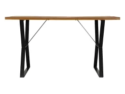 Mesa de comedor de madera maciza reciclada 140x80x76 cm