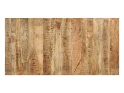 Mesa de comedor de madera de mango rugosa 160x80x76 cm