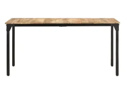 Mesa de comedor de madera de mango rugosa 160x80x76 cm
