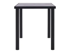 Mesa de comedor de MDF negro y gris hormigón 140x70x75 cm