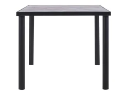 Mesa de comedor de MDF negro y gris hormigón 180x90x75 cm