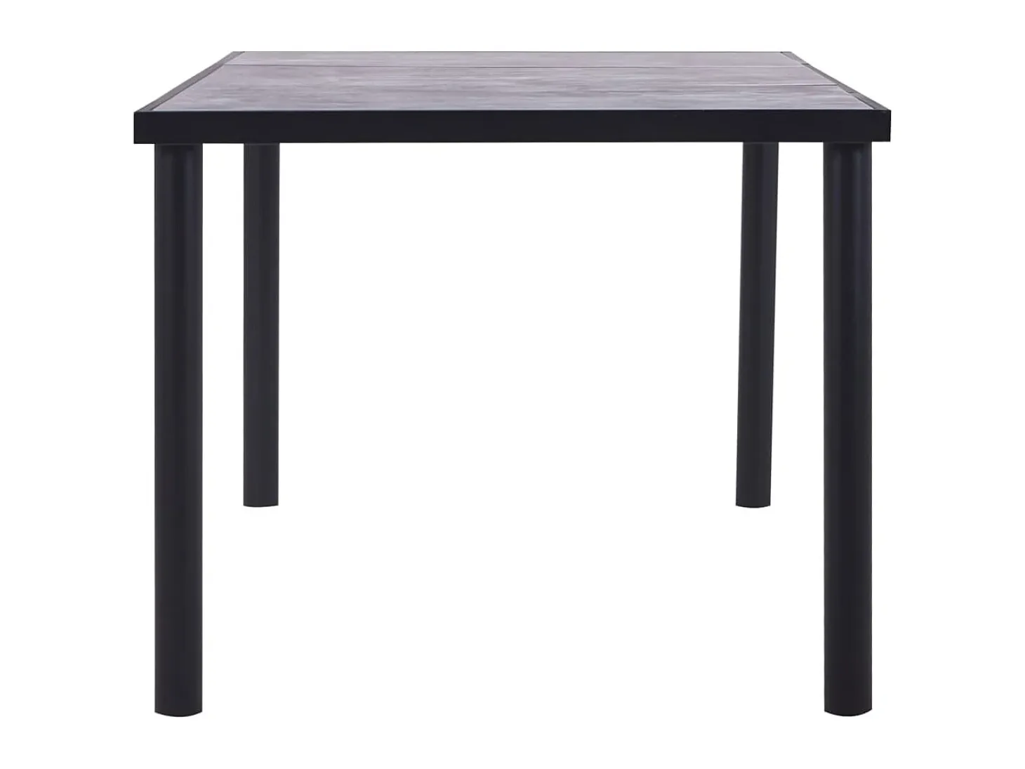 Mesa de comedor de MDF negro y gris hormigón 200x100x75 cm ES170616