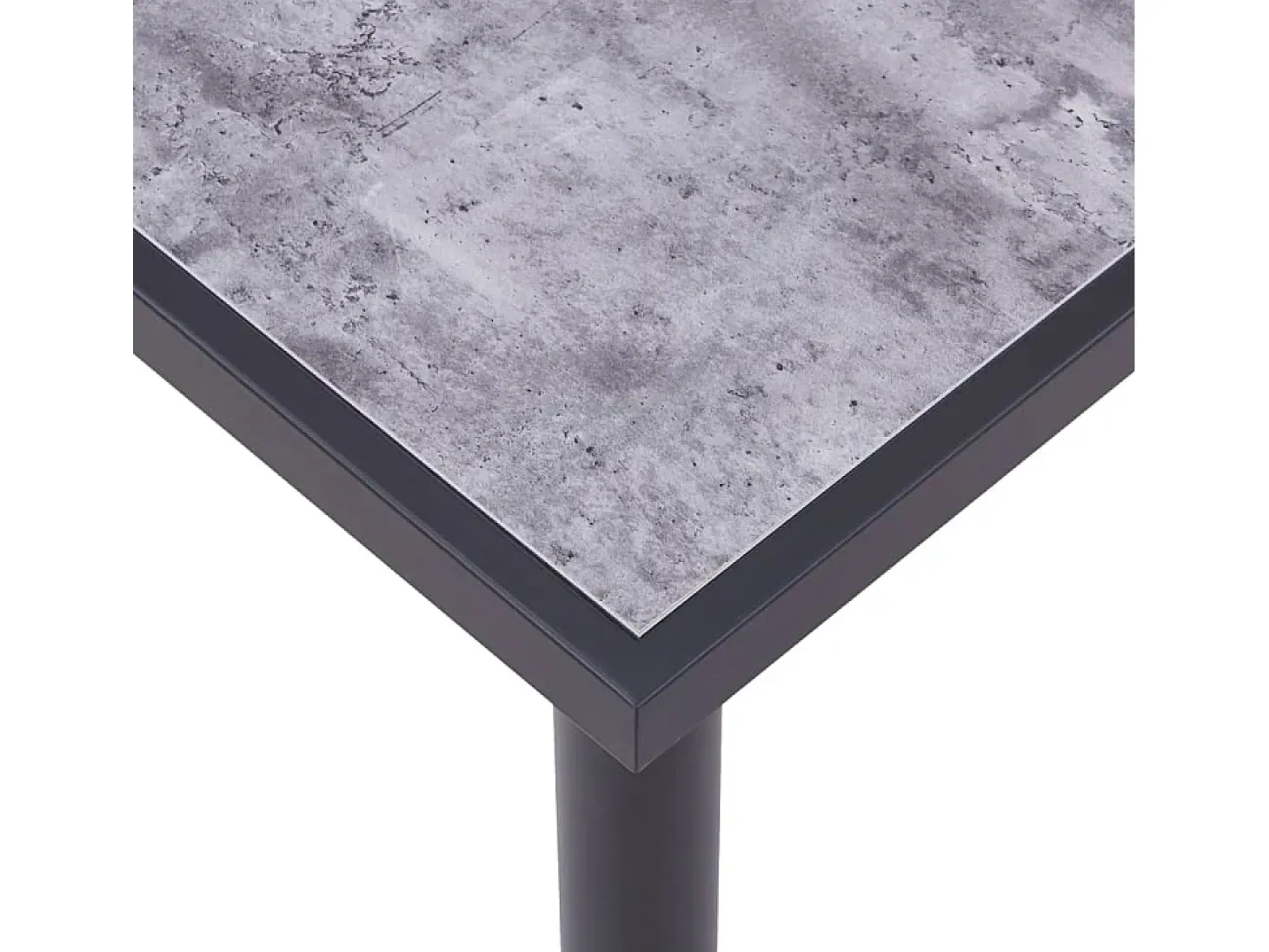 Mesa de comedor de MDF negro y gris hormigón 200x100x75 cm ES170616