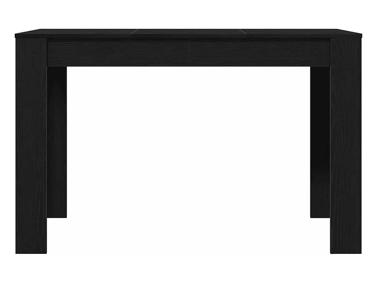 Mesa de comedor de roble negro 120x60x76 cm madera de ingeniería