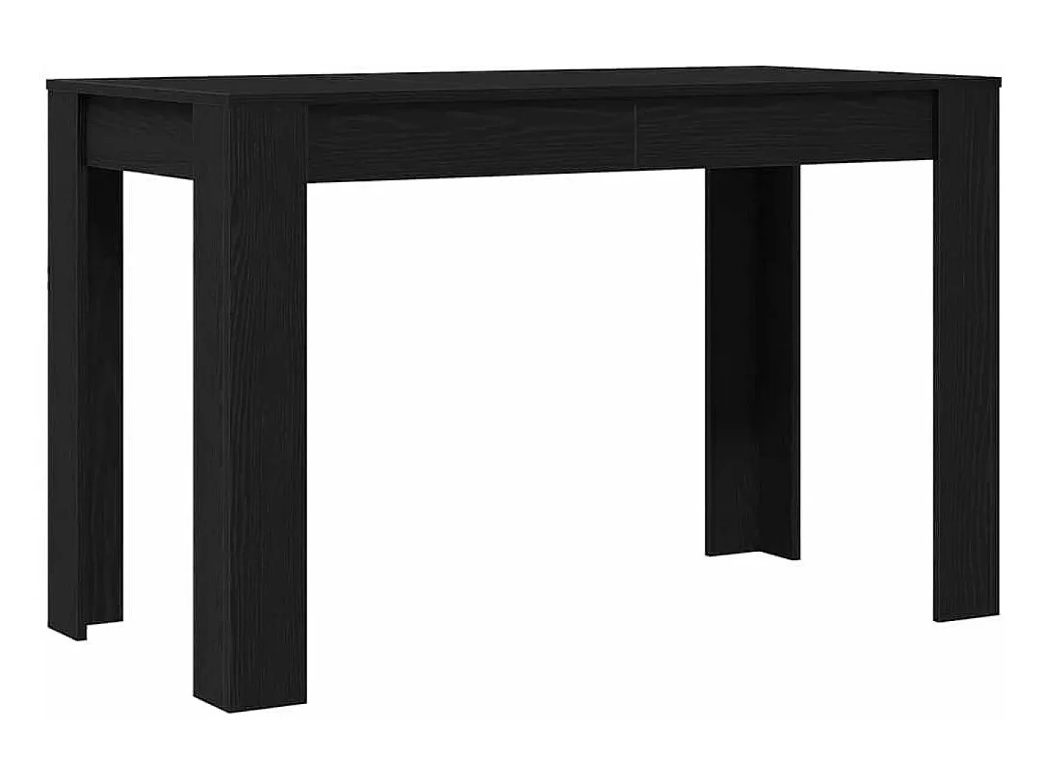 Mesa de comedor de roble negro 120x60x76 cm madera de ingeniería