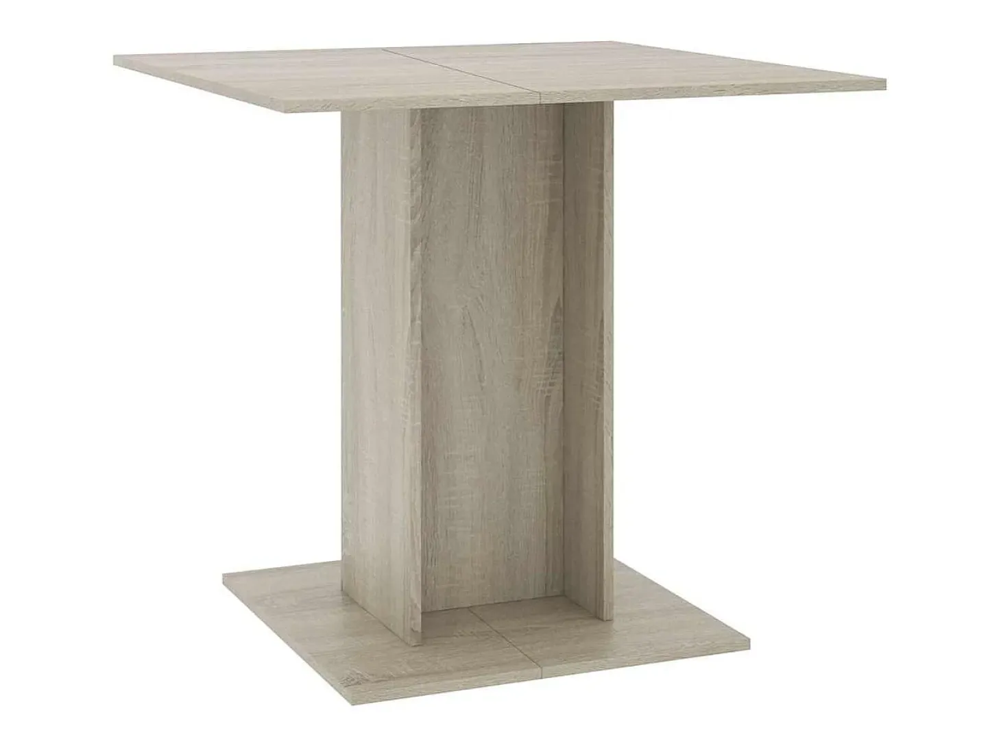 Mesa de comedor de roble Sonoma 80x80x75 cm Madera de ingeniería